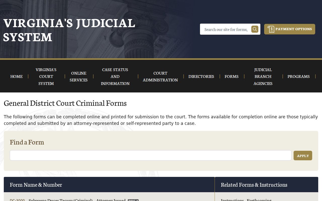 Prince Edward County arrest warrant records: Virginia criminal forms index
